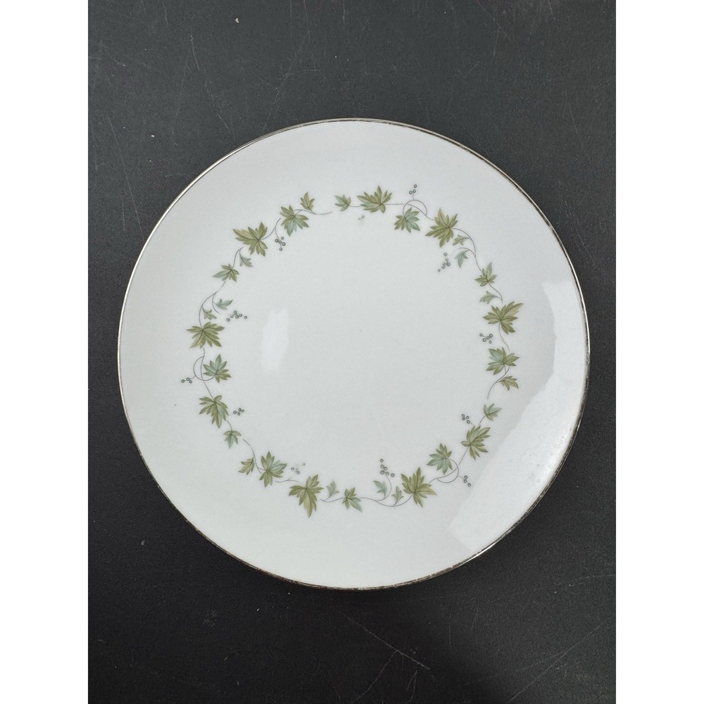 Noritake Lexington Salad Plates Set of 5 Floral‎ Platinum Trim